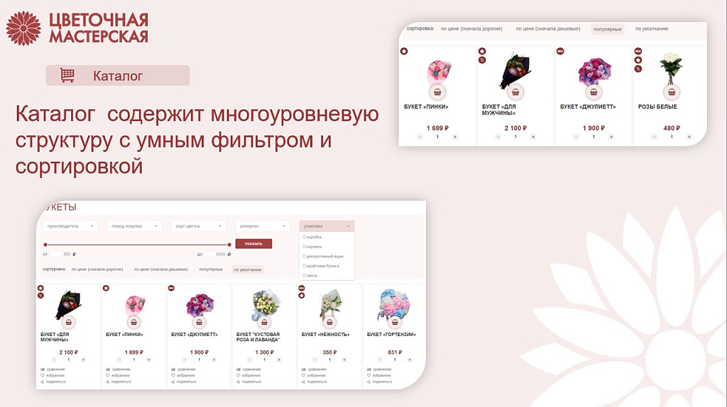 Магазин цветов, озеленение офиса, флористическое декорирование — скриншот 7