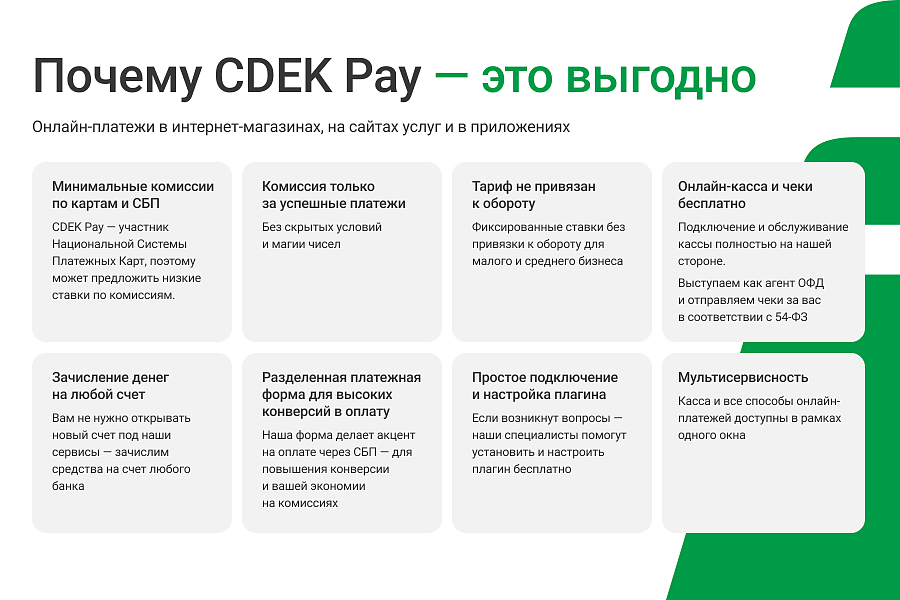 Интернет-эквайринг CDEK Pay — прием платежей на сайте для редакций Старт и Стандарт — скриншот 3