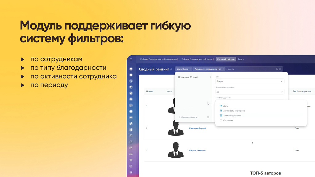 Рейтинг благодарностей в Битрикс24 — скриншот 5
