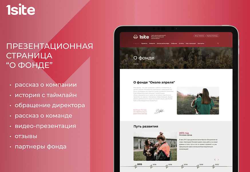 1Site.NKO - Сайт некоммерческой организации, благотворительного фонда — скриншот 7