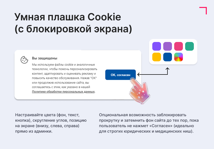 Дисклеймер по Cookie и Согласия по ФЗ-152 — скриншот 2