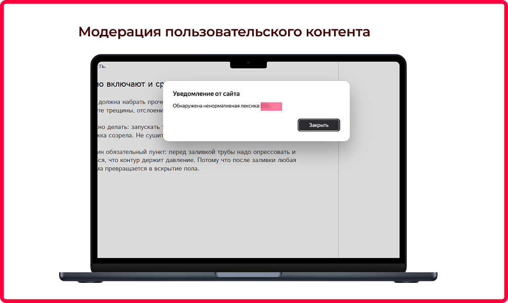 Bquadro: Модерация нецензурных слов — скриншот 2