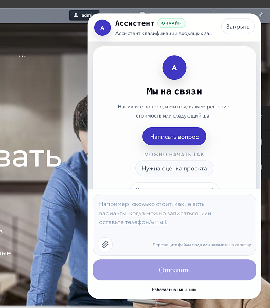 ТинкТинк — ИИ-чат продавец для сайта — скриншот 6