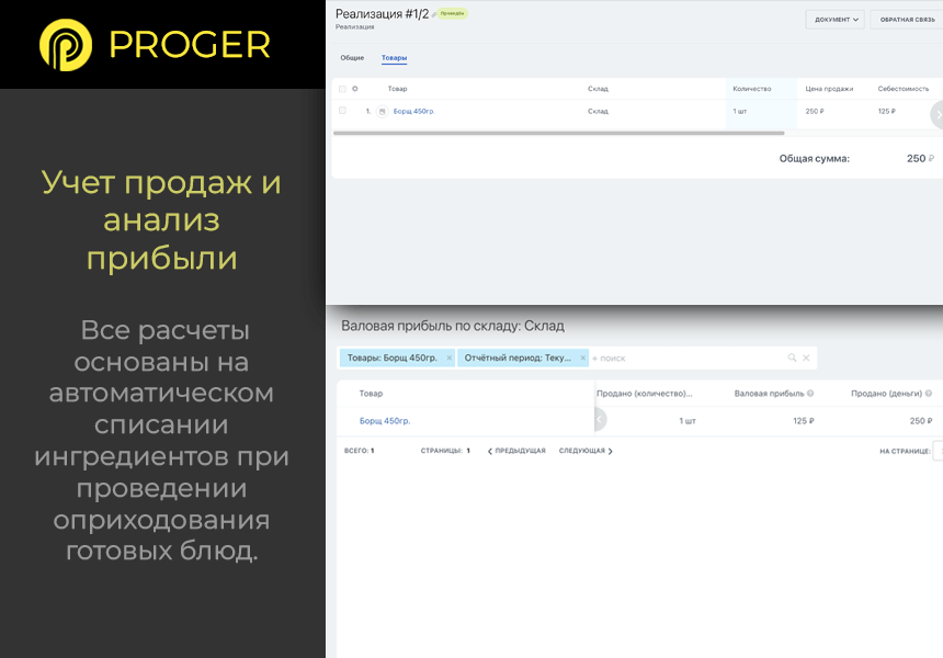 Б24:Общепит - Комплексное решение сферы питания в Битрикс24 (калькуляция блюд, учет ингредиентов) — скриншот 4